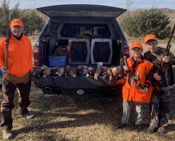 kids pheasant hunting image